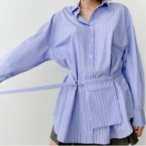 Zara Women's Blue Shirt